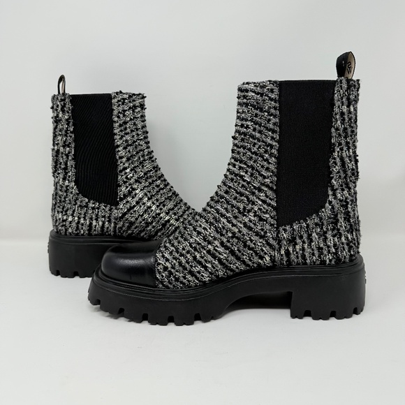 New Stuart Weitzman Emerson Chelsea Bootie Tweed Sz 9.5 - Picture 11 of 13